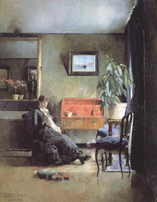 Harriet Backer Blue Interior (nn02) oil painting image